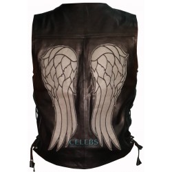 Walking Dead Daryl Dixon Black Leather Vest